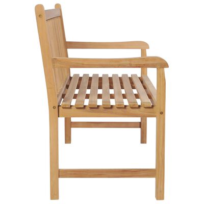 vidaXL Patio Bench with Bright Green Cushion 68.9" Solid Teak Wood