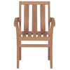 vidaXL Garden Chair Set of 2 Warm wood with cream cushions