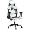 vidaXL Gaming Chair White and Black Faux leather, metal, plywood