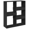vidaXL Book Cabinet Black Engineered Wood Medium Book Cabinet