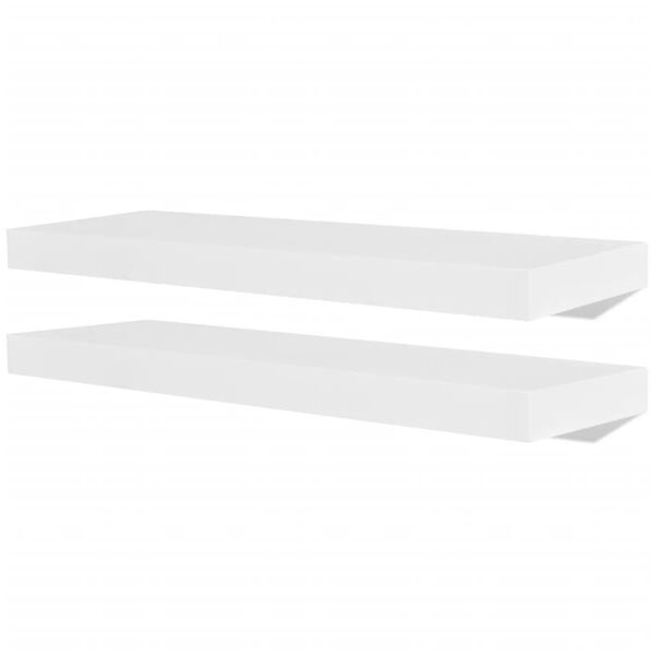 vidaXL Wall Rack Set of 4 White MDF with matte finish 23.6 in