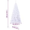 vidaXL Christmas Tree White PVC, Plastic Tall Artificial Christmas Tree