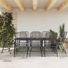 vidaXL Garden Dining Set Anthracite Metal mesh with e-coating finish Large