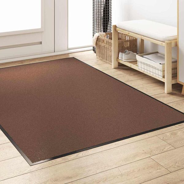 vidaXL Doormat Brown and Black 47.2" x 70.9" Polypropylene and vinyl