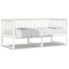 vidaXL Day Bed White Solid pine wood Twin Day Bed Rectangular Modern