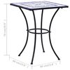 vidaXL Mosaic Bistro Set Blue and white Powder-coated iron and ceramic tiles