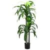 vidaXL Artificial Dracaena Tree Green PEVA, Bamboo with plastic cover Tall