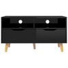 vidaXL TV Stand High Gloss Black 35.4"x15.7"x19.1" Engineered Wood