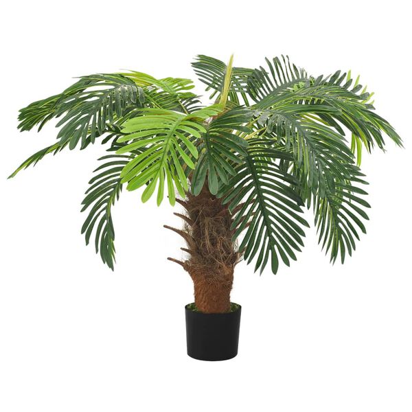 vidaXL Artificial Cycas Palm Green Plastic Medium Decorative Inlays
