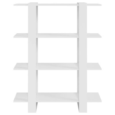 vidaXL Book Cabinet/Room Divider High Gloss White 39.4"x11.8"x48.6"