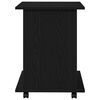 vidaXL Rolling Cabinet with Wheel Black Oak 23.62 x 17.72 x 21.65 in