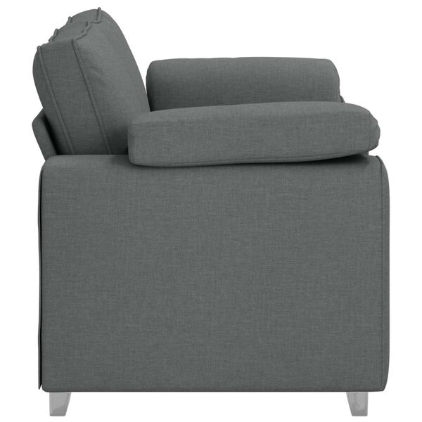 vidaXL Sofa Dark Grey 62.99 x 30.31 x 32.28 in Fabric