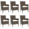 vidaXL Garden Dining Set Brown, Cream White