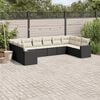 vidaXL Garden Sofa Set Black PE rattan Large Modular Garden Sofa Set