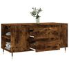 vidaXL Coffee Table Smoked Oak Engineered Wood, Metal Medium