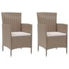 vidaXL Outdoor Dining Set Beige, White