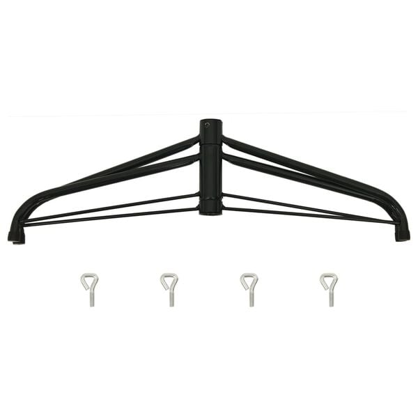 vidaXL Christmas Tree Stand Black Steel Durable Christmas Tree Stand