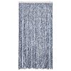 vidaXL Fly Curtain Blue and White 39.4x78.7" Chenille