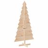 vidaXL Wooden Christmas Tree Natural Solid pine wood Large