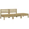 vidaXL Garden Sofa Natural Pine Treated Pine Wood 3-Seater Modular