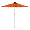 vidaXL Garden Parasol Terracotta Polyester Large Collapsible