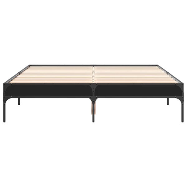 vidaXL Bed Frame without Mattress Black 47.2"x78.7"