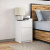 vidaXL Bedside Cabinet White Engineered wood Small Bedside Cabinet