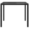 vidaXL Garden Dining Table Black 35.4" x 35.4" x 29.5" Poly rattan