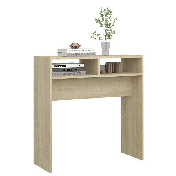 vidaXL Console Table Sonoma Oak Engineered Wood Compact Durable