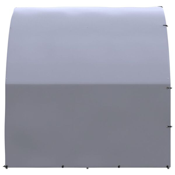 vidaXL Chicken Coop Silver and gray Galvanized steel, Polyethylene Large