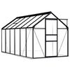vidaXL Greenhouse Anthracite and Transparent Aluminum, Polycarbonate Large