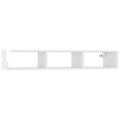 vidaXL Wall Shelf High Gloss White 40.2"x11.8"x6.7" Engineered Wood