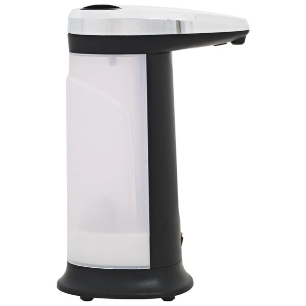 vidaXL Soap Dispenser Black, silver, milk white Plastic Standard
