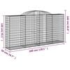 vidaXL Gabion Basket Set of 4 Silver Galvanized iron