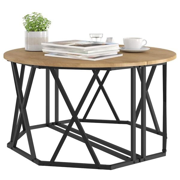 vidaXL Coffee Table Artisan Oak 31.50 x 31.50 x 16.54 in