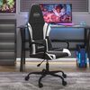 vidaXL Gaming Chair Black and White Faux leather, metal, plywood, foam