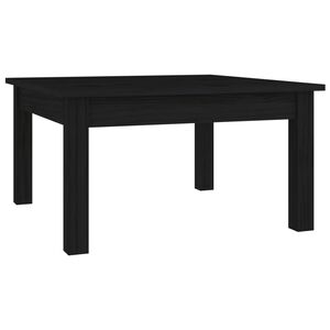 vidaXL Coffee Table Black Solid pine wood Average Durable Coffee Table