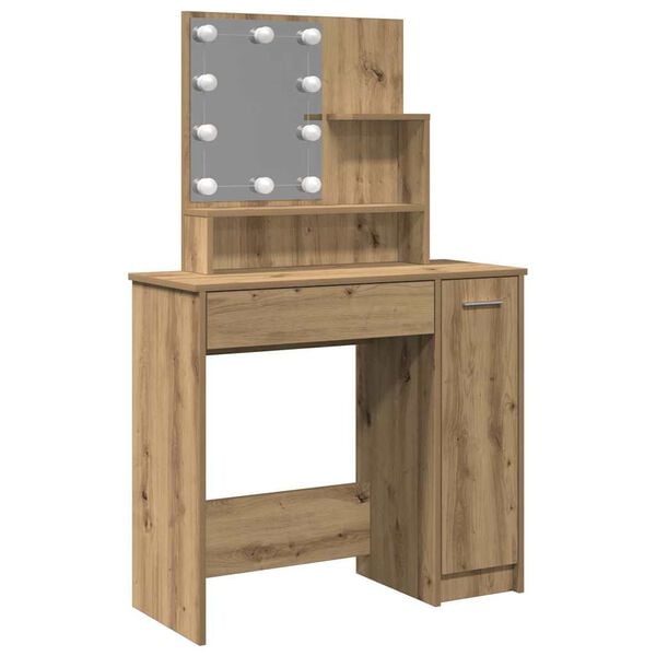 vidaXL Dressing Table Artisan Oak Engineered Wood Medium Dressing Table