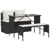 vidaXL Garden Dining Set Black