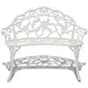 vidaXL Garden Bench White Cast Aluminum and Cast Iron 39.4 in Durable