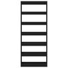 vidaXL Book Cabinet Black 31.50 x 11.81 x 77.95 in Engineered Wood