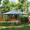 vidaXL Party Tent Blue Polyethylene, Iron Large Sturdy Party Tent