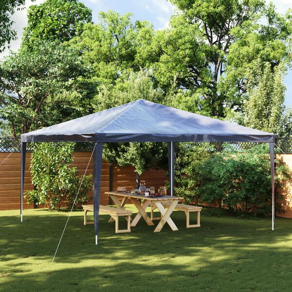 vidaXL Party Tent Blue Polyethylene, Iron Large Sturdy Party Tent