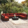 vidaXL Garden Lounge Set Brown,Cinnamon Red