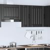 vidaXL Kitchen Wall Cabinet Black Engineered Wood Doors