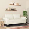 vidaXL 2-seater Sofa Cream Velvet Modern Loveseat Upholstered Sofa