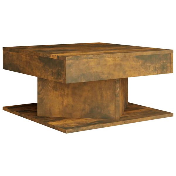 vidaXL Coffee Table Smoked Oak Engineered wood Low Coffee Table