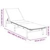 vidaXL Sun Lounger Black PE rattan Standard Sun Lounger Rectangular