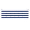 vidaXL Patio Bench Cushion Blue&White Stripe 59.1x19.7x1.6" Oxford Fabric