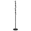 vidaXL Coat Stand Black Powder-coated iron, marble 69.3 in tall Durable